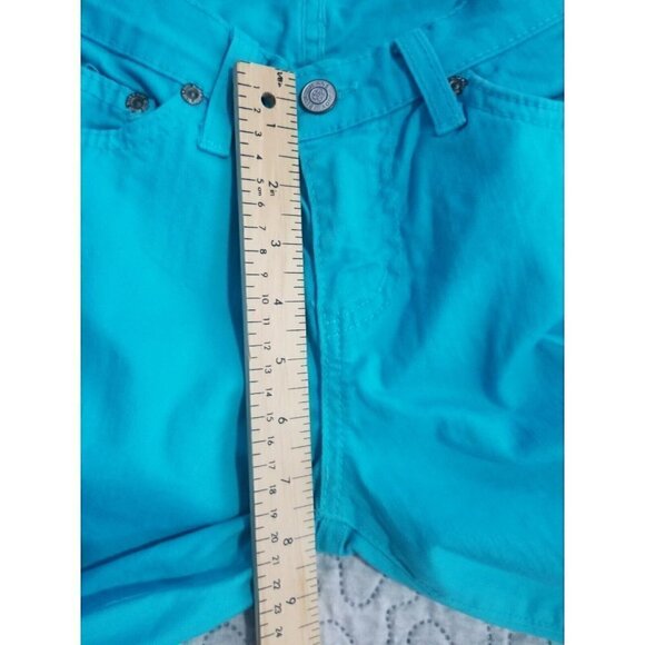 Judy Blue Colored Jeans Bright Blue Skinny Size 7 or 28 X 32 - Picture 7 of 9